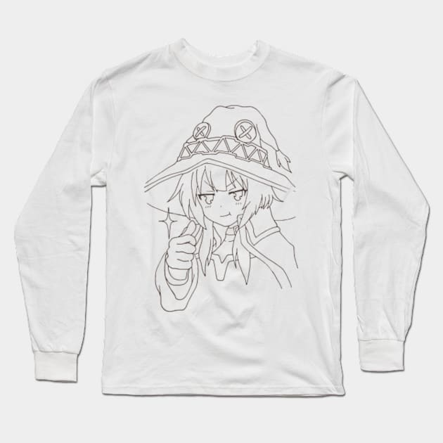 Megumin Sketch [Anime] Long Sleeve T-Shirt by Tad